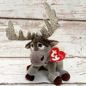 TY Beanie Babies Disney Frozen II Sven Reindeer Sparkle Plush 6" With Tag